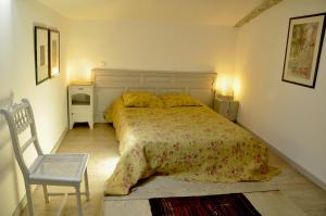 Postel nebo postele na pokoji v ubytování Gîtes Le Relais de Roquefereau