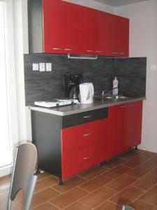 A kitchen or kitchenette at Viktória&Krisztián Apartments Még 1 kép