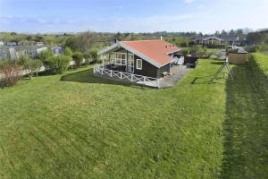 an aerial view of a small house in a field at LF453-Vestervig-Hannesvej-23 in Vestervig