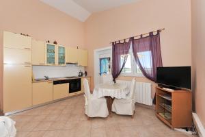 Kuchyň nebo kuchyňský kout v ubytování Apartments Dominique