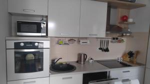 Kuchyň nebo kuchyňský kout v ubytování Penthouse Znjan