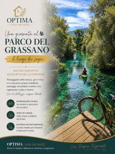 a flyer for a river with a person in a canoe at Optima Casa Vacanze II in Telese