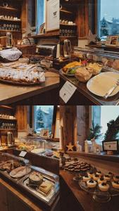 a collage of pictures of food on a table at Wysoka noclegi ze śniadaniem in Krynica Zdrój
