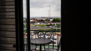 a view of a table and chairs from a window at Kumkapı Hotel - Special Category in Istanbul