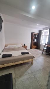 a bedroom with a large bed in a room at Basel city in Basel