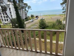 a view of the beach from the balcony of a condo at LizAna in Shekhvetili