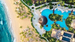an aerial view of the beach and the ocean at Wyndham Alltra Punta Cana All Inclusive Resort in Punta Cana