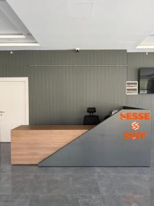 a skateboard ramp in an office with a desk at Sesse suit in Istanbul