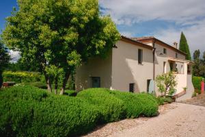 a house with green bushes in front of it at Dimora DiVino in Palazzone