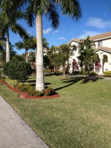 a palm tree in front of a house at Speedway Blvd Townhouse in Homestead