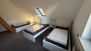two bunk beds in a small room with at Private Home in Hamburg in Hamburg