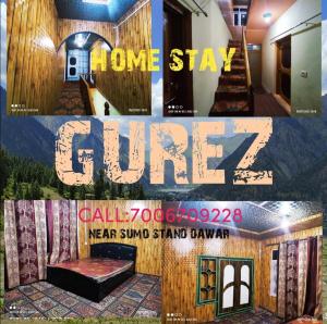 a flyer for a home stay gineez at a house at Alpine Adventures Guest House Gurez in Gurais