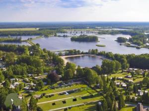 an aerial view of a river and a park at Annas Ruheoase in Meißendorf