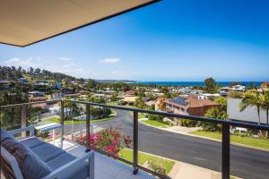 a view from the balcony of a house at Seaside Escape in Tathra