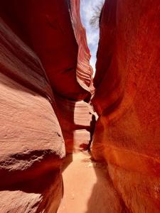 a view of a slot canyon in the desert at Pet-Friendly Near Zion & Hot Tub in Downtown Kanab in Kanab