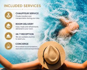 a person in the water with a cowboy hat at iLocal Premium Services suite in Zefiría