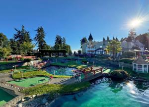 a view of a water park in a resort at Coast Parksville Hotel in Parksville
