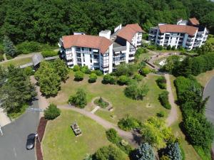 an aerial view of a apartment complex with a park at Parkwohnstift Bad Kissingen in Bad Kissingen