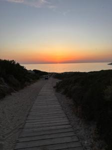 a path leading to the beach at sunset at Casa Pineta in Rena Majore +7 photos