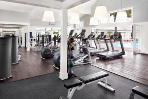 a gym with treadmills and elliptical machines at Carneros Resort and Spa in Napa