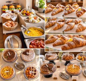 a collage of pictures of different types of food at Hotel Il Pietreto in Colle di Val d'Elsa