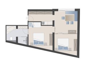 a floor plan of a house at Lasalt - Mountain Legends Hotel in Ischgl