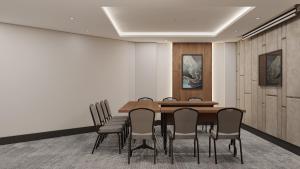 a conference room with a wooden table and chairs at Holiday Inn Express Yalova by IHG in Yalova