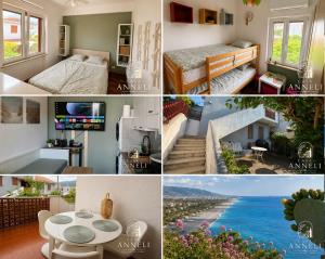 a collage of photos of a bedroom and a room at Casa Anneli - Scalea Park 2000 in Scalea