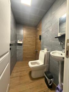 a bathroom with a toilet and a sink at Köşk Boutique Hotel - Old Town & City Center in Antalya +21 photos