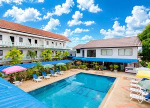 a view of the pool at the hotel at Rabbit Mansion Patong Hotel in Patong Beach