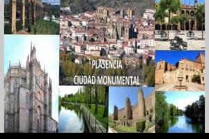 a collage of pictures of cities and towns at Apartamento Turistico San Cristobal in Plasencia