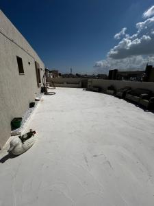 a bird sitting on the side of a building at Sea View 1 Bedroom Apartment with 100m Terrace in Sousse
