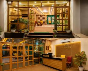 an office with a lobby with a reception desk at Hotel Keptown in Patna