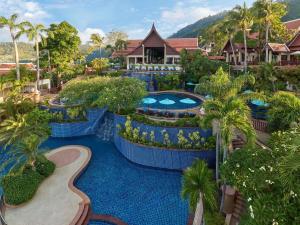 an aerial view of a resort with a swimming pool at Novotel Phuket Resort in Patong Beach