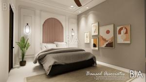 a rendering of a bedroom with a bed at Hotel 9Eleven & Cafe in Barnāla +5 photos