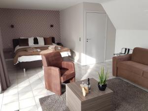 Posezení v ubytování B&B Maison Kerkhove