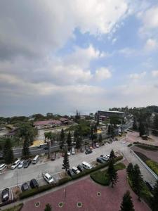 an overhead view of a parking lot with cars at Casa Lumière in Tagaytay