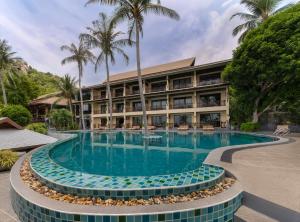 a swimming pool in front of a resort at Tanote Villa resort, Koh-Tao in Ko Tao +68 photos