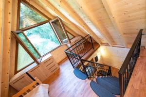 an overhead view of the inside of a tiny house at Brvnara Iva Kolašin Crna Gora in Selišta