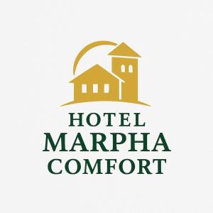 a logo for a hotel mariposa comfort at Hotel Marpha Comfort And Restaurant in Tukucha