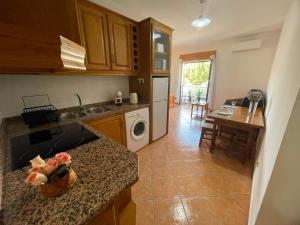 a kitchen with a sink and a dishwasher at Apartamento Airoso em Miranda in Miranda do Douro