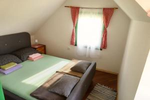 a small room with a couch and a window at Jurina Hiža in Beletinec