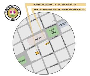 a map of the proposed site of the proposed houston timberline lrt station at Hostal Huagancu in Huari +19 photos