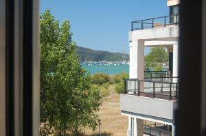 a view of the water from a building at Apartamentos Cedeira in Cedeira