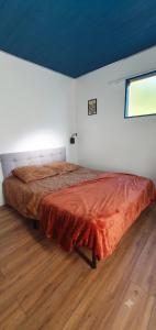 a bedroom with a large bed in a room at Entre Bois & Cévennes in Anduze