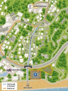 a map of the campus of the savannah academy at SeaWolf Apartment in Bečići