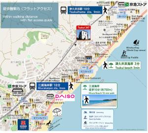a map of the city at Tsukui 347 B in Yokosuka