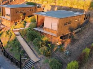 an aerial view of a house with a garden at Chackra Centinela in Matanzas