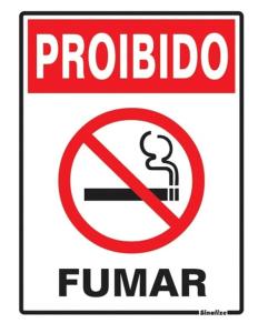 a sign with a no smoking symbol and the words forbidden istg at Apartamento nº 5 - Pousada Itapetininga in Itapetininga