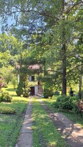 a driveway leading to a house in a yard at Vikendica Alisa in Doboj